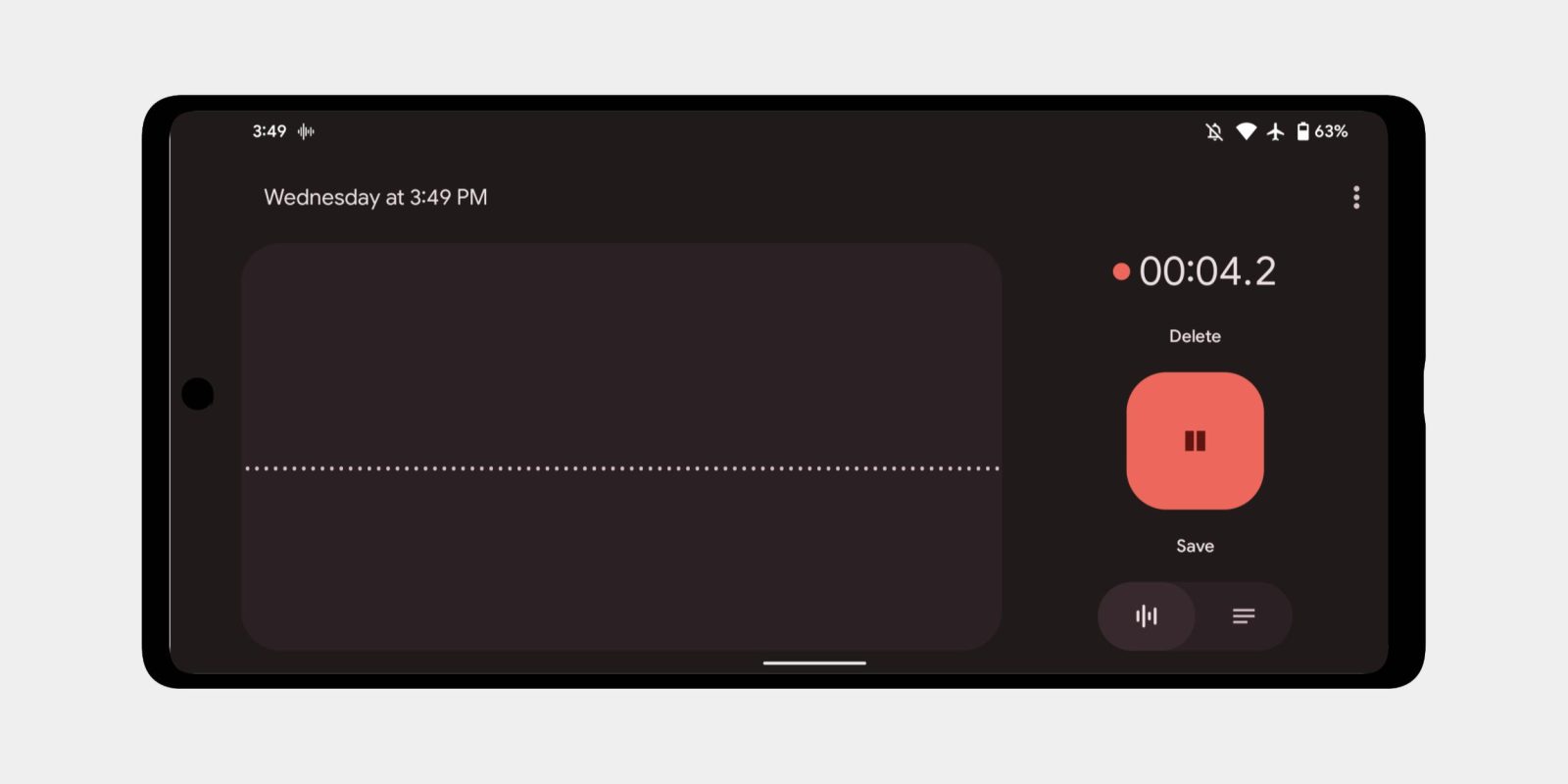Google Pixel Recorder landscape