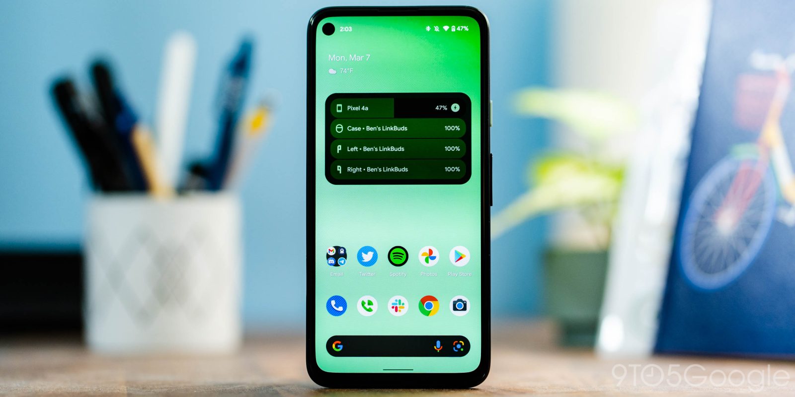 google pixel battery widget