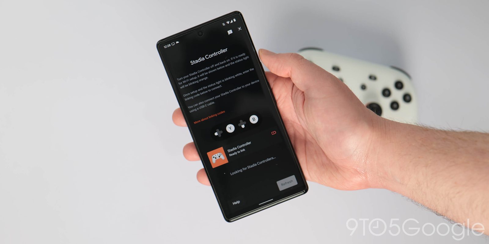 Stadia app controller pairing