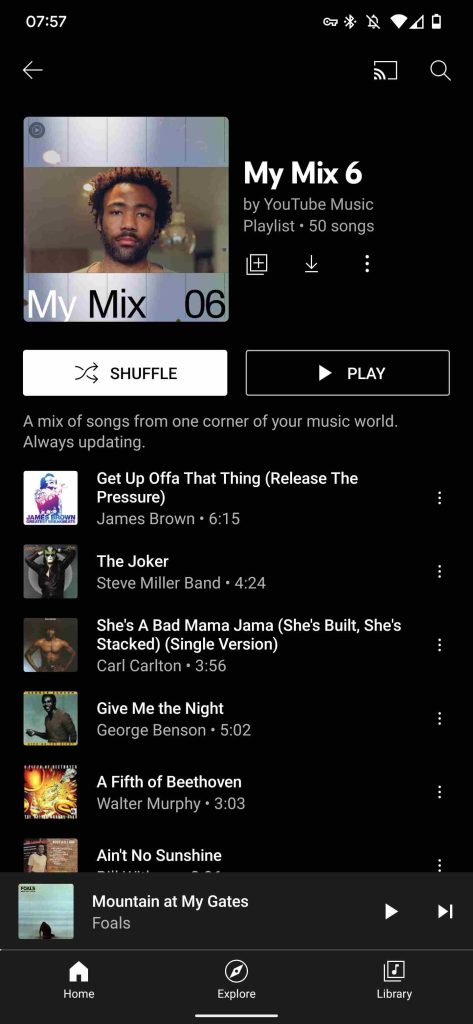 youtube music your mix covers