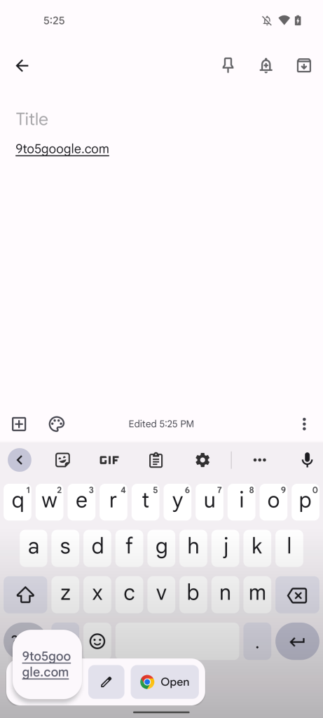 Android 13 Clipboard actions — Open in Chrome