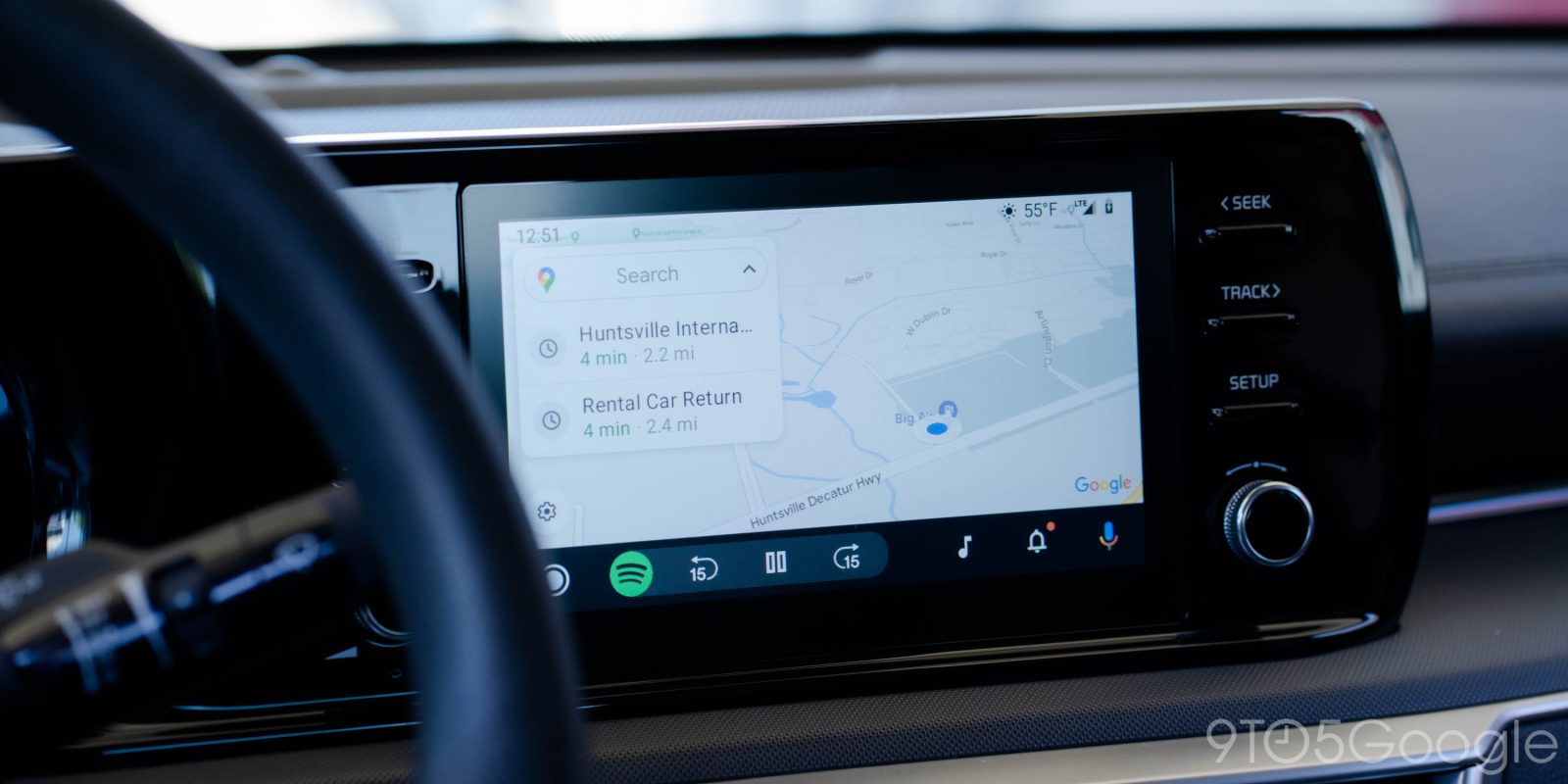 google maps android auto