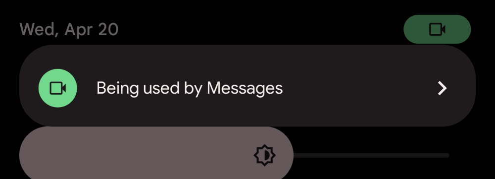 Google Messages using camera permission on Android 12