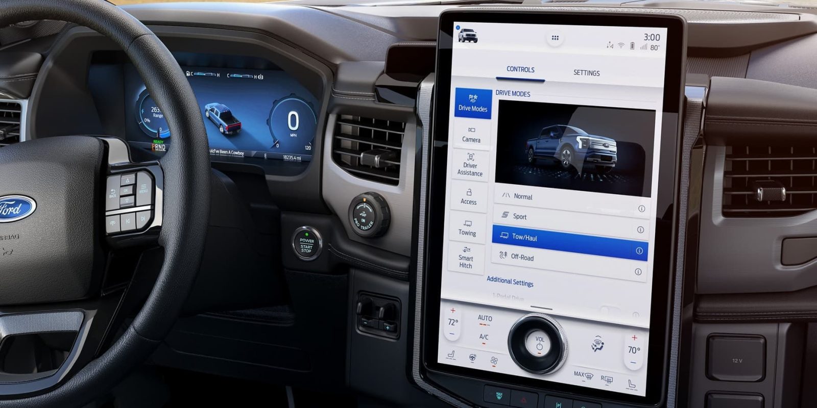 ford f-150 lightning interior display sync
