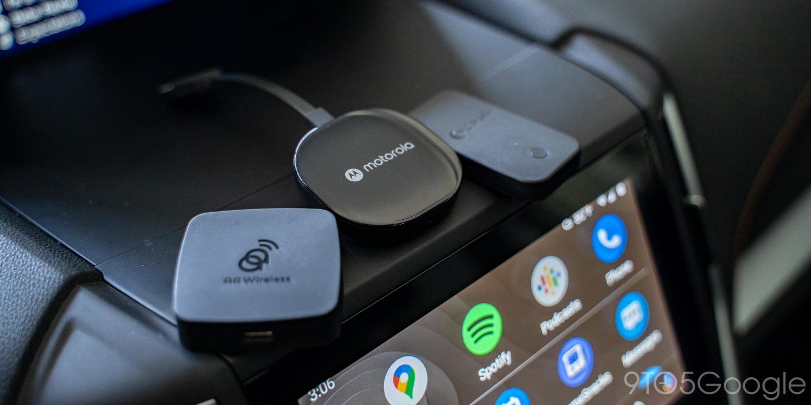 aawireless, motorola ma1, and carsifi adapters for android auto
