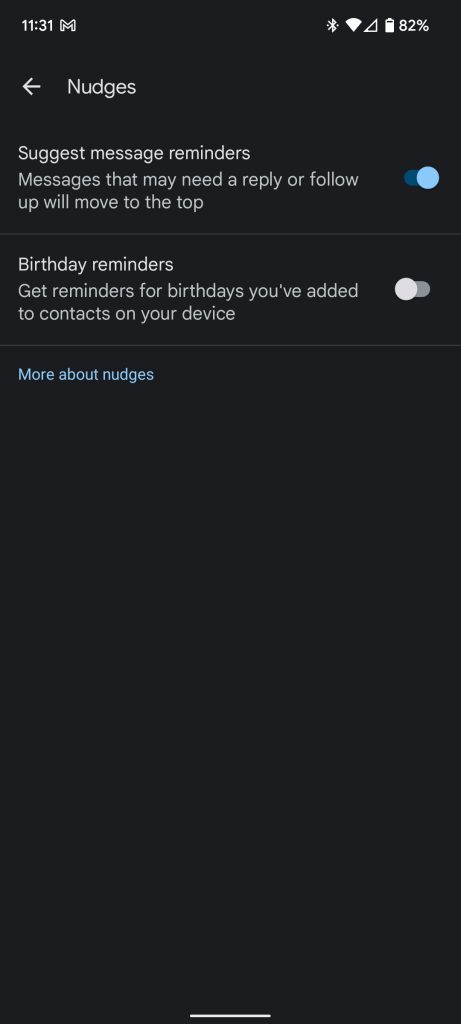 Nudge Suggestions Google Messages