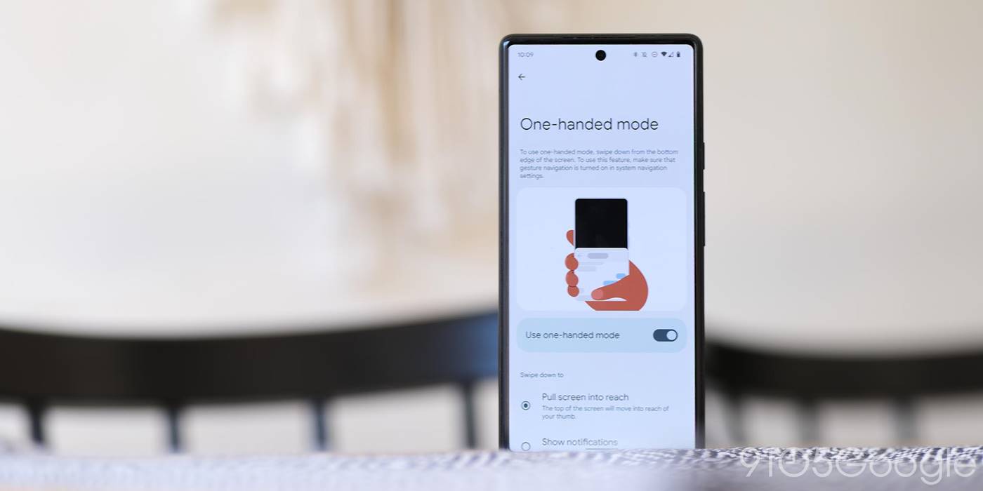 Pixel one-handed mode feature