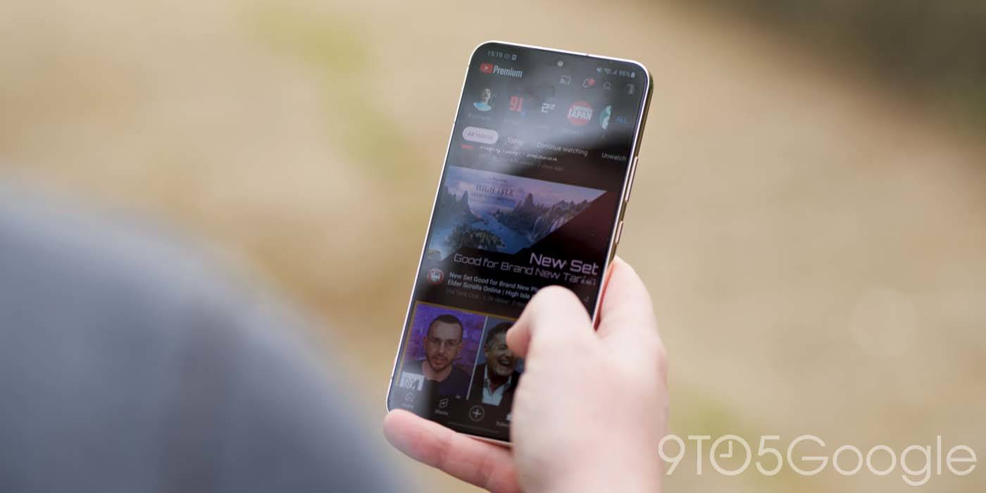 YouTube Android 13 controls