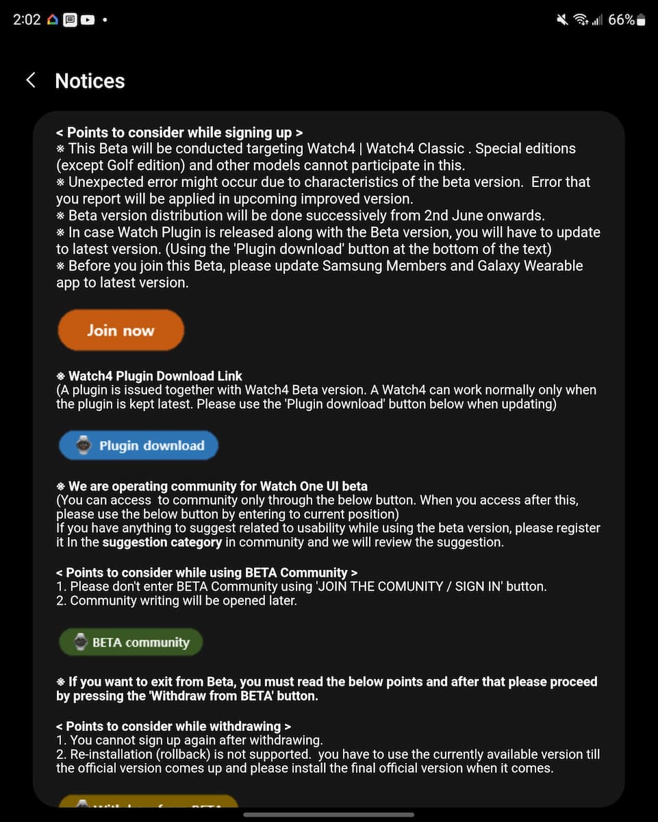 samsung galaxy watch 4 beta signup
