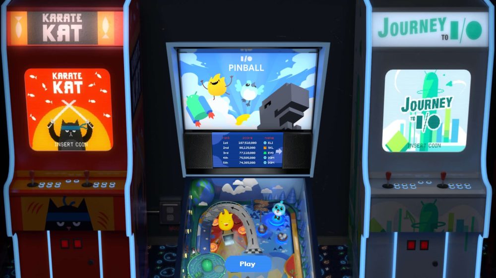 Google I/O Pinball free game, highscore board