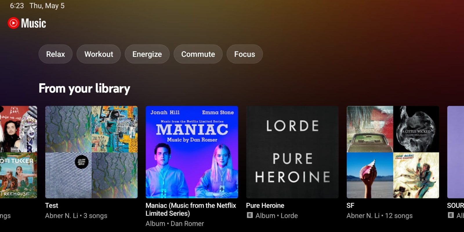 YouTube Music color