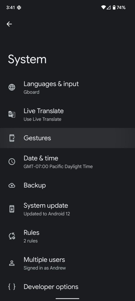 Set power button Google Assistant