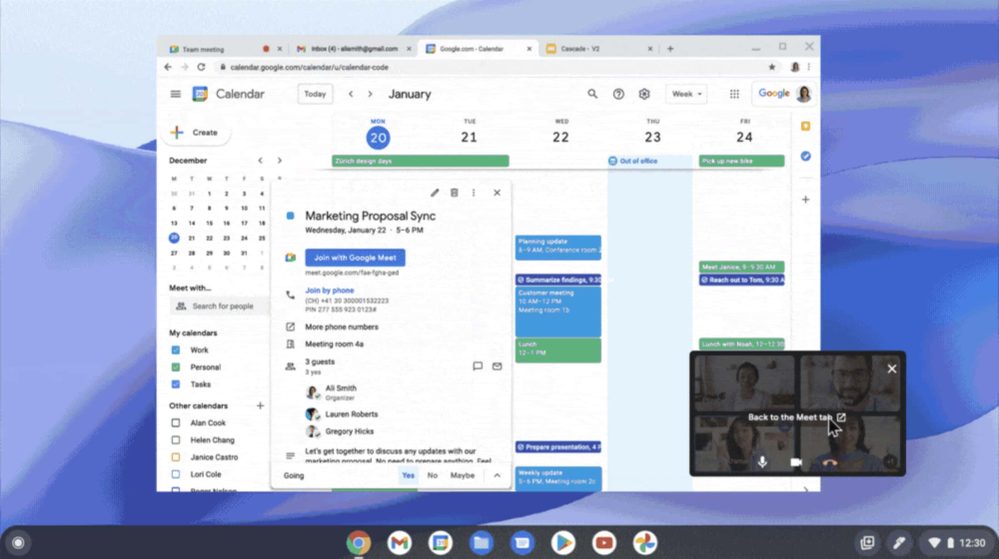 Google Meet Chrome PiP