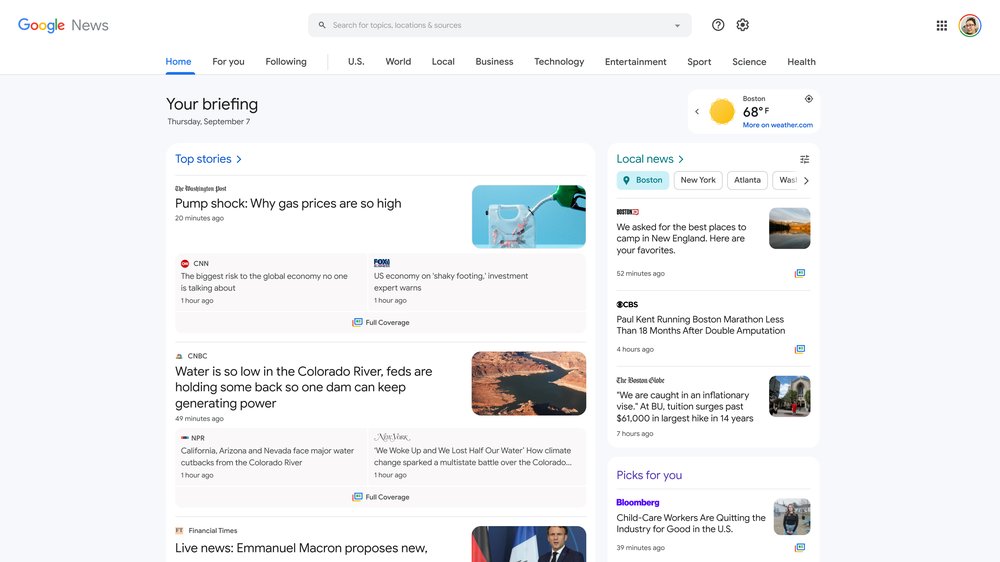 Tech News desktop redesign