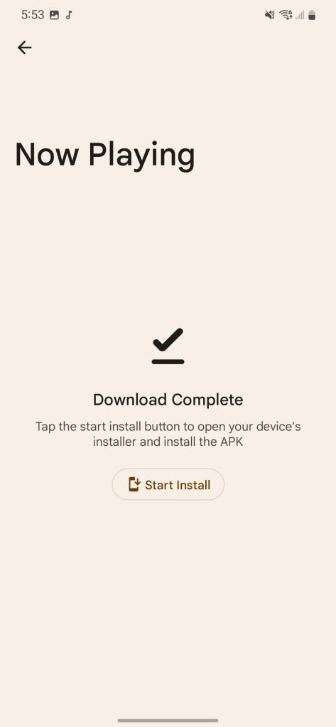 install now playing app