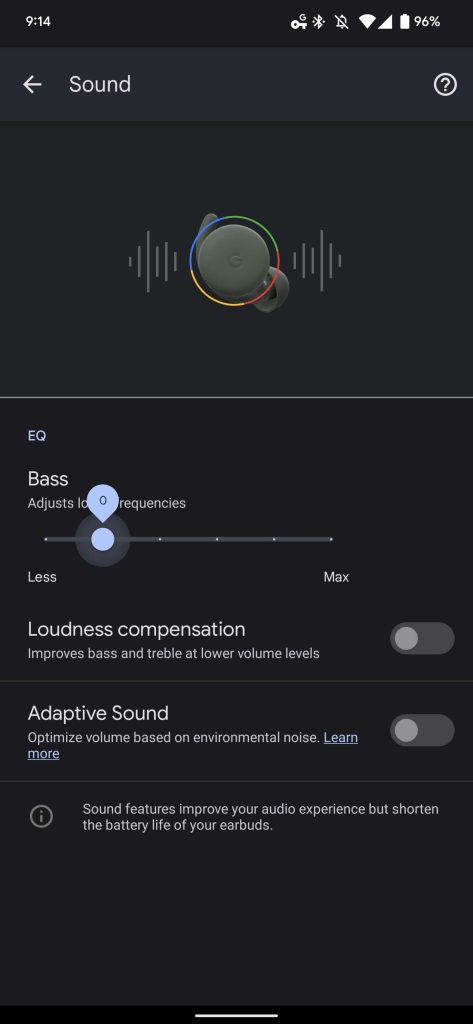 Pixel Buds A-Series bass