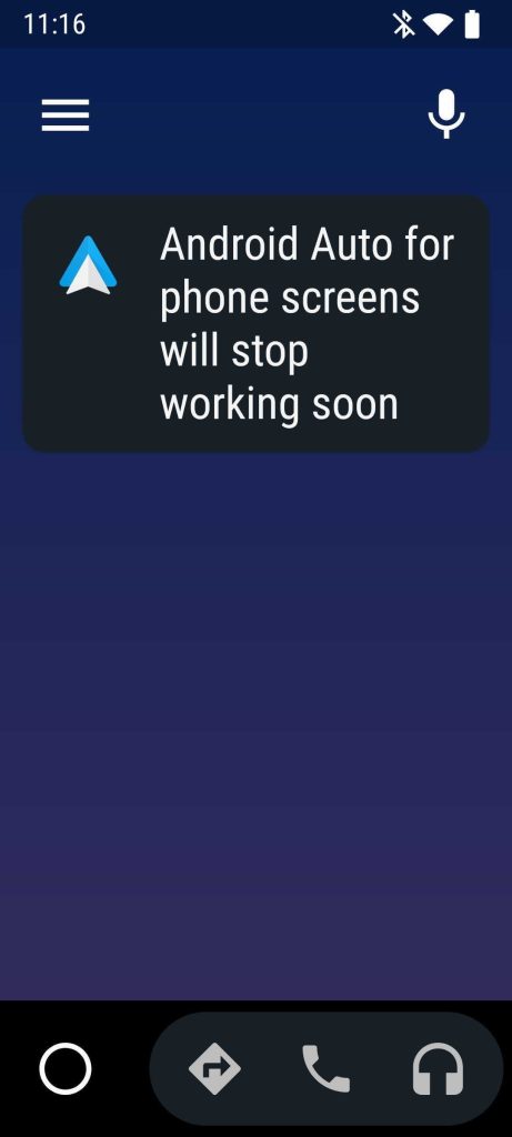 android auto for phone screens will stop working soon
