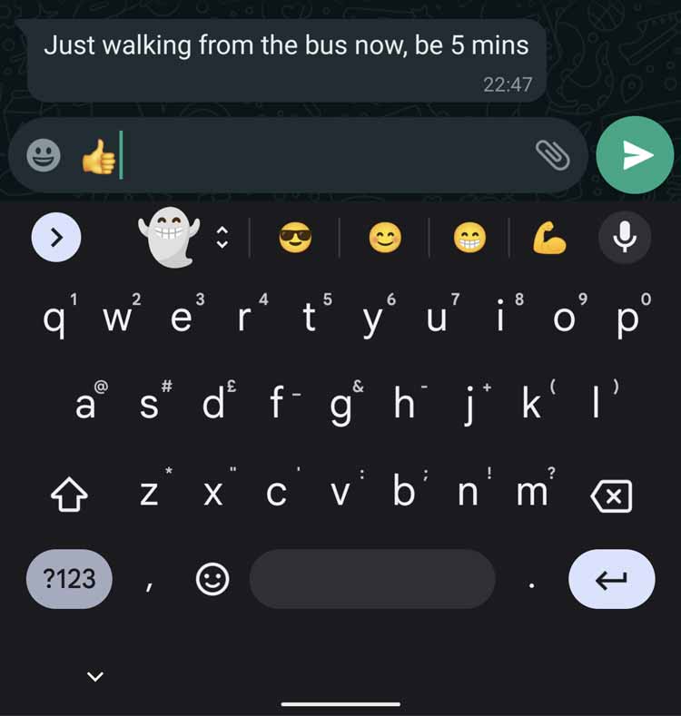 emoji kitchen gboard predictive text bar