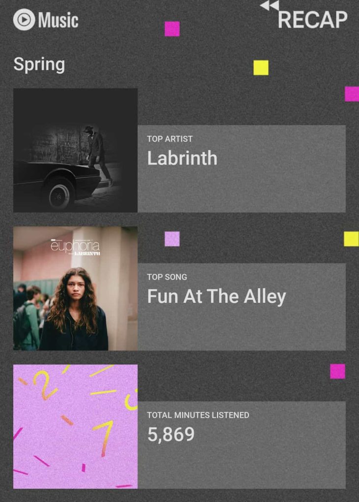 YouTube Music Spring Recap