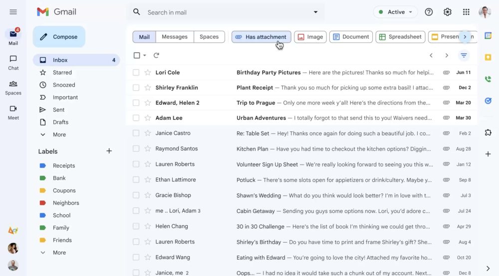 Gmail Material You redesign
