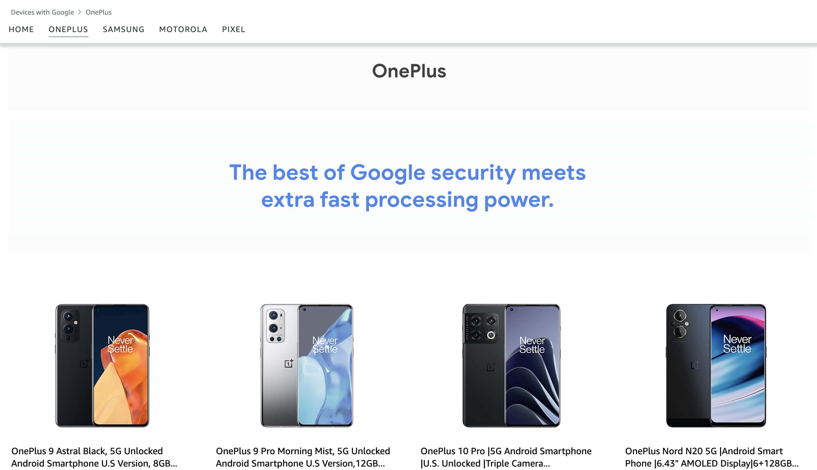 Google Amazon store