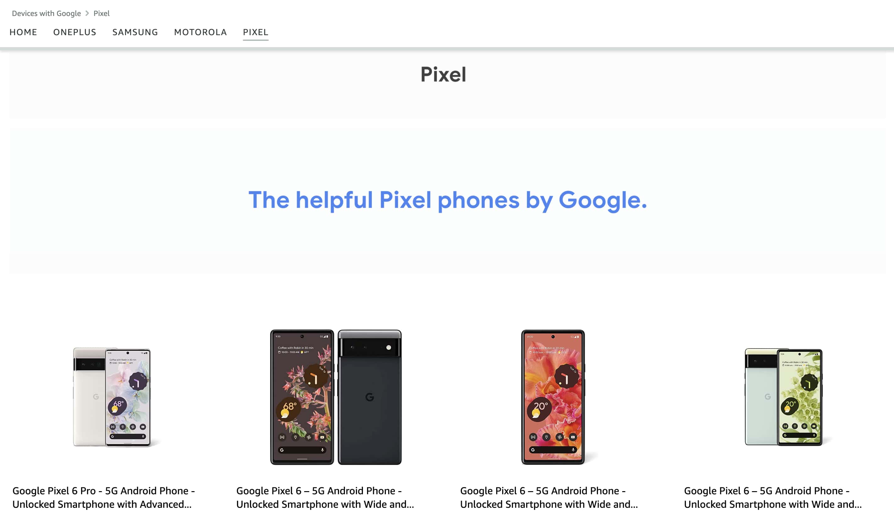 Google Amazon store
