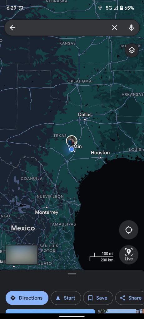 Google Maps shared location icon