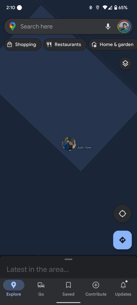 Google Maps shared location icon