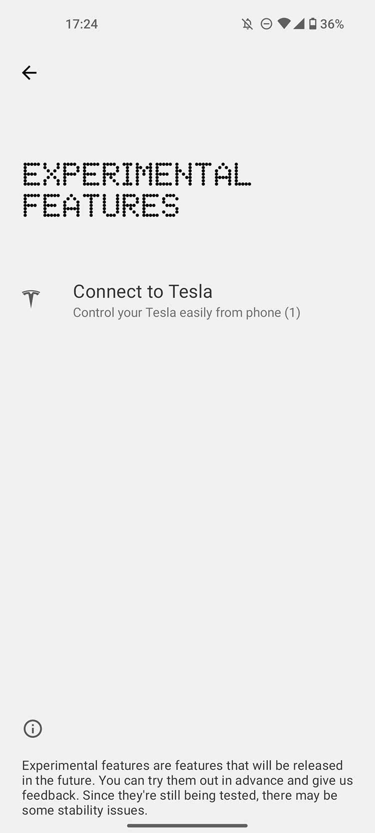 Nothing OS 1.1.0 experimental features tab