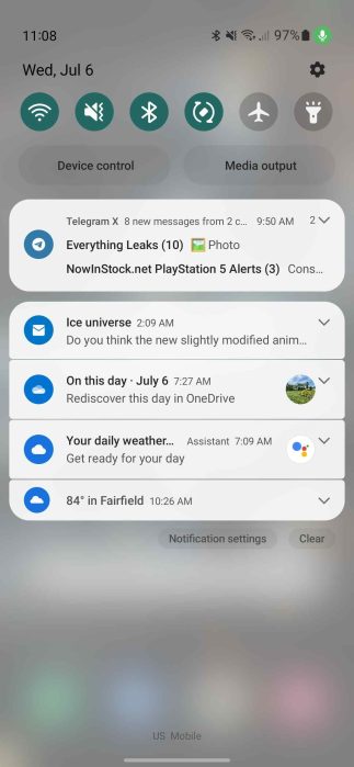 One UI 5 Notifications