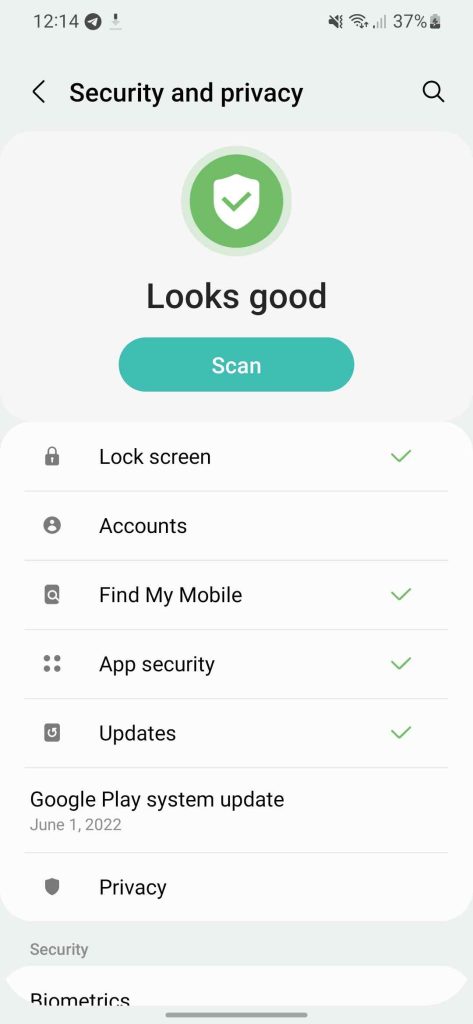 One UI 5 Security and Privacy Hub