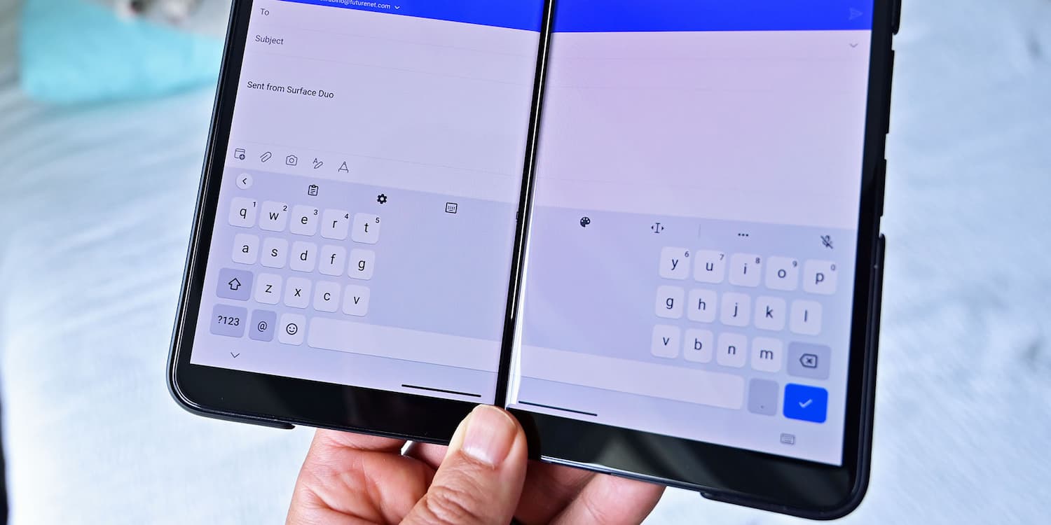 gboard split keyboard surface duo