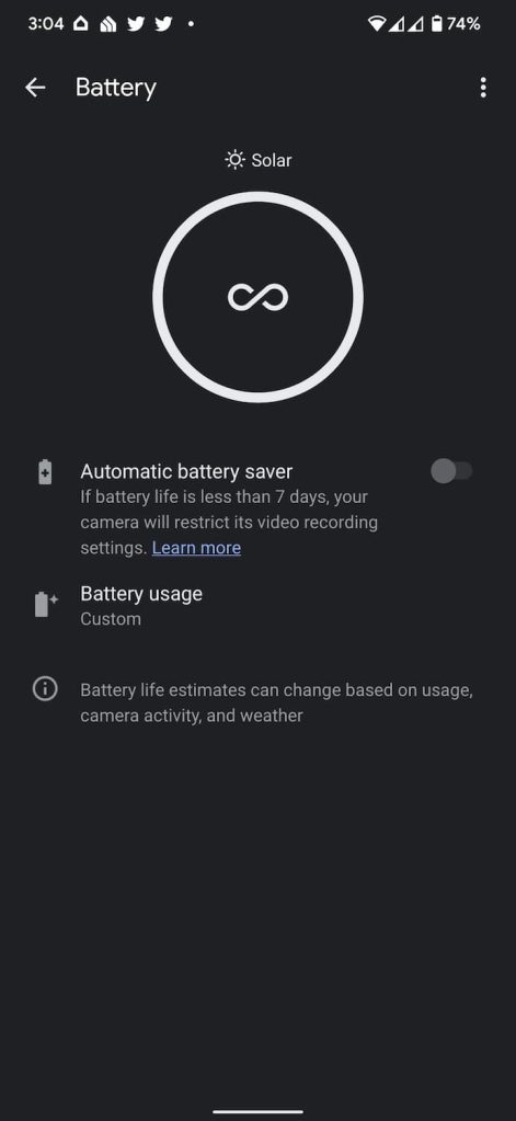 nest cam battery with solar panel