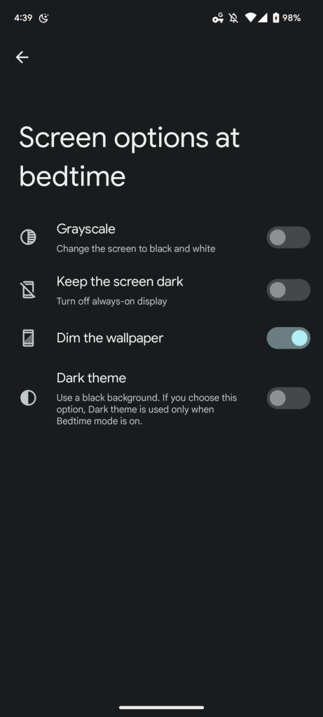Android 13 Bedtime mode