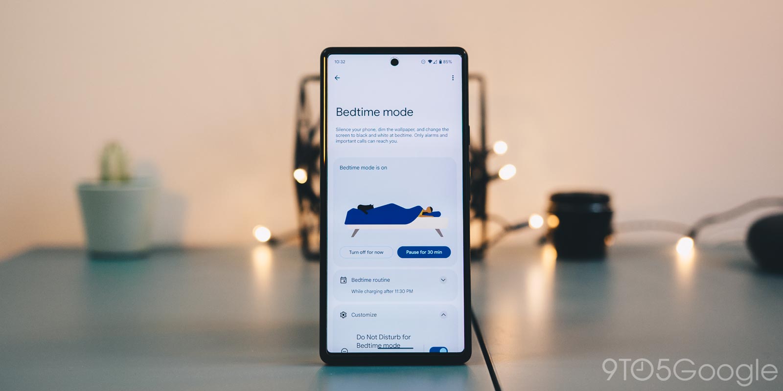 Bedtime mode on Pixel