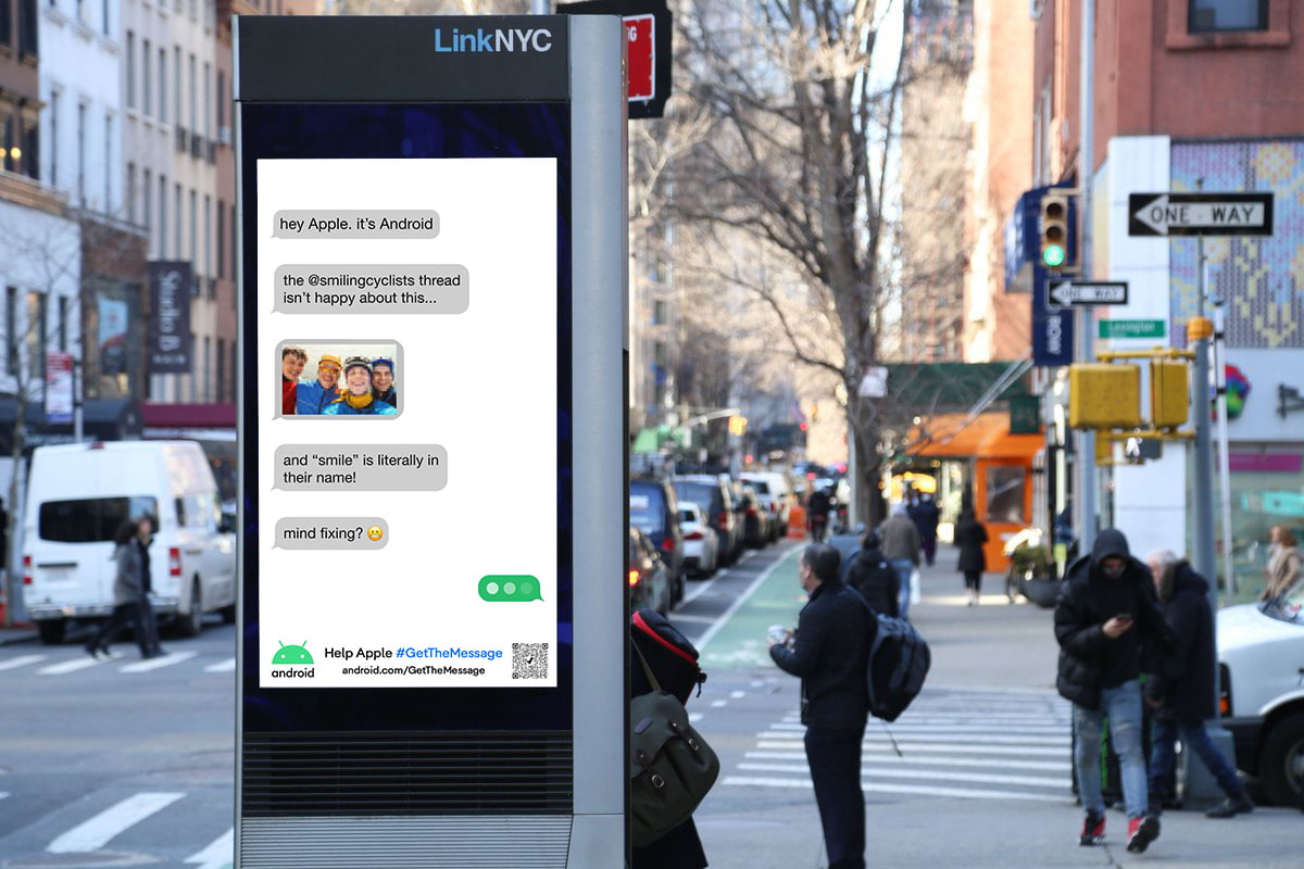 Google Apple Message NYC