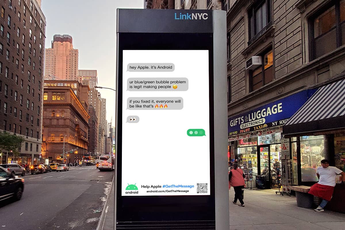 Google Apple Message NYC