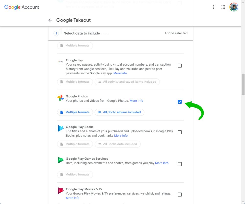 Google Photos Google takeout