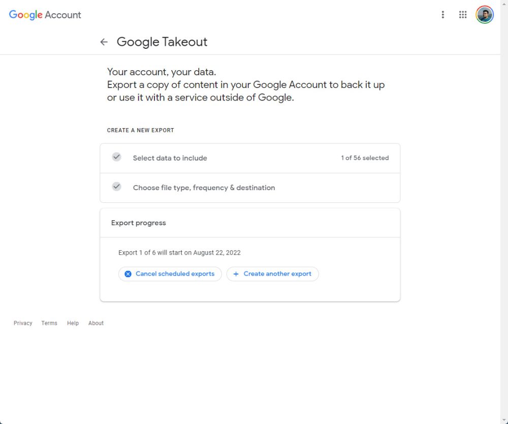 Google Photos automatic backup