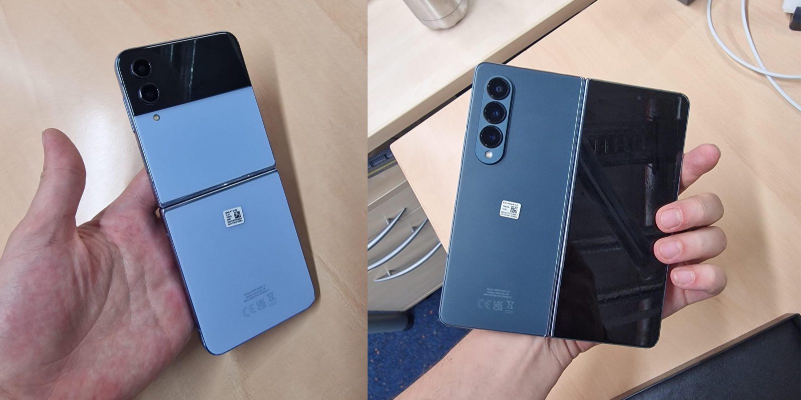 galaxy z flip 4 and fold 4 real-life leak