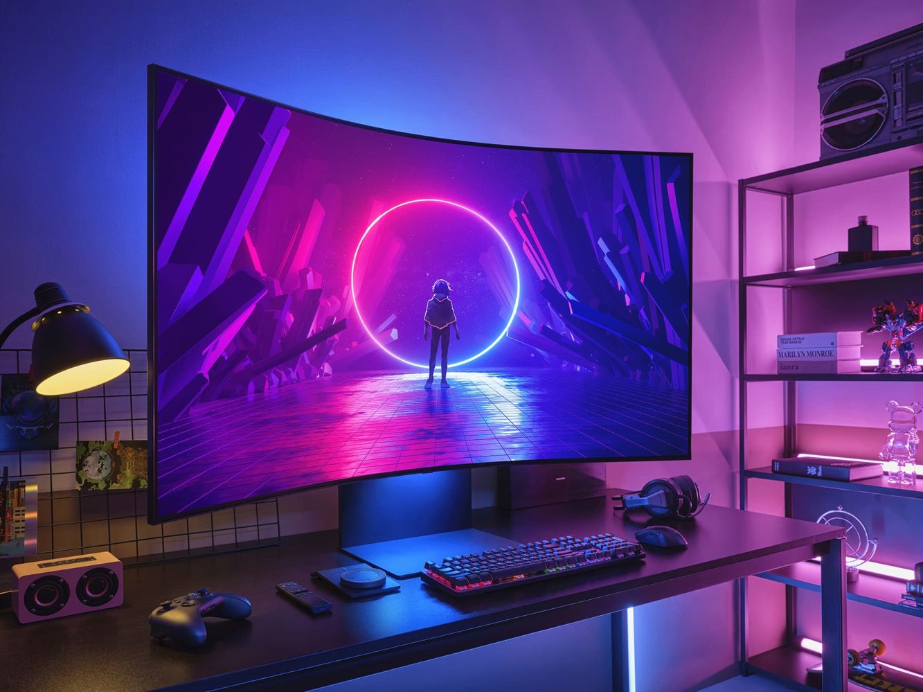 samsung odyssey gaming monitor stadia geforce now