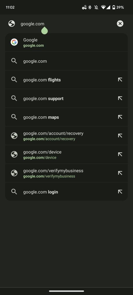 Chrome Android Omnibox redesign
