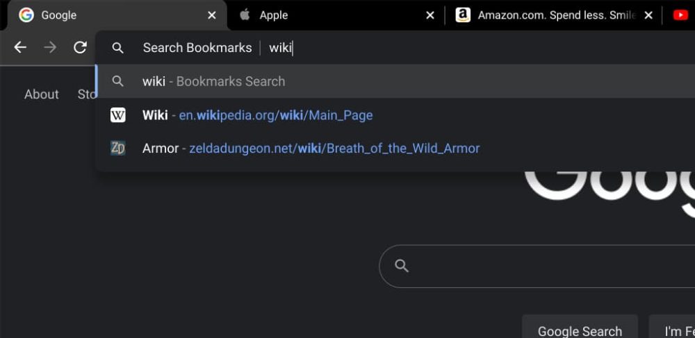 Chrome search history 