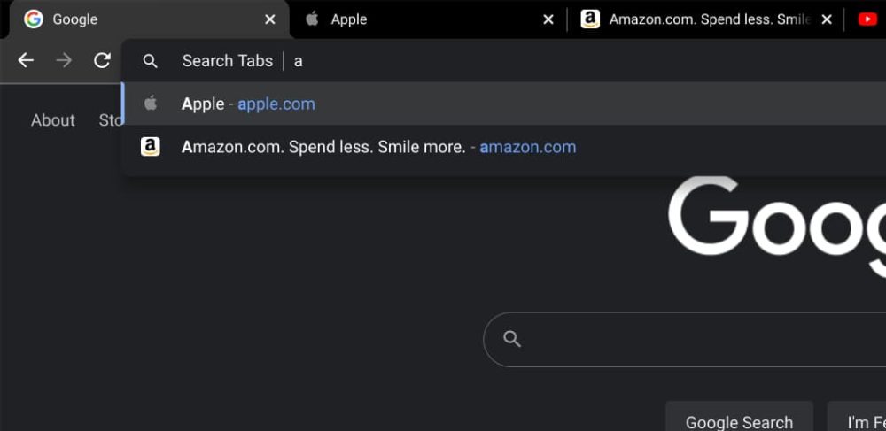 Chrome search history 