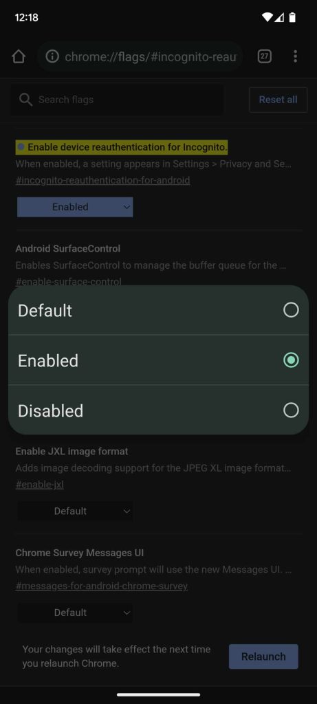 chrome incognito mode
