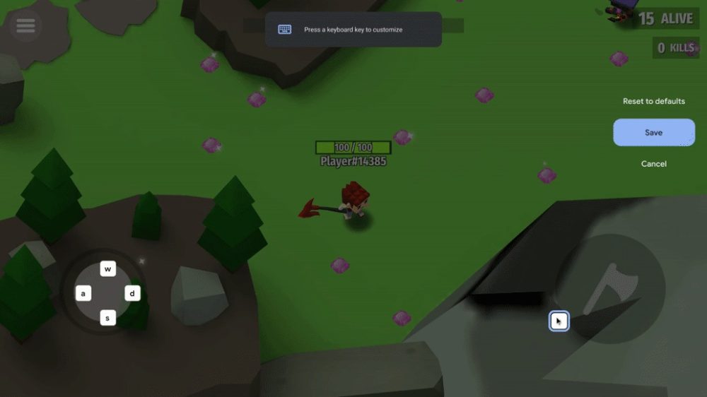 ChromeOS game controls