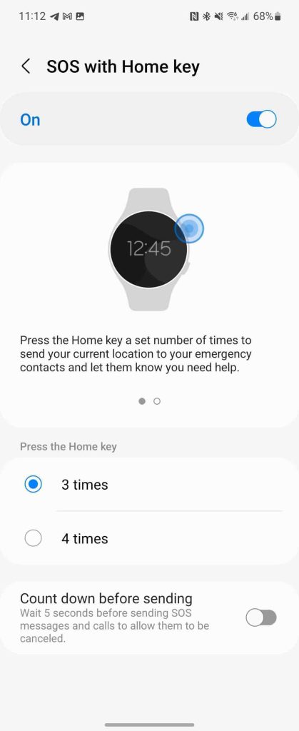 galaxy watch 5 sos mode