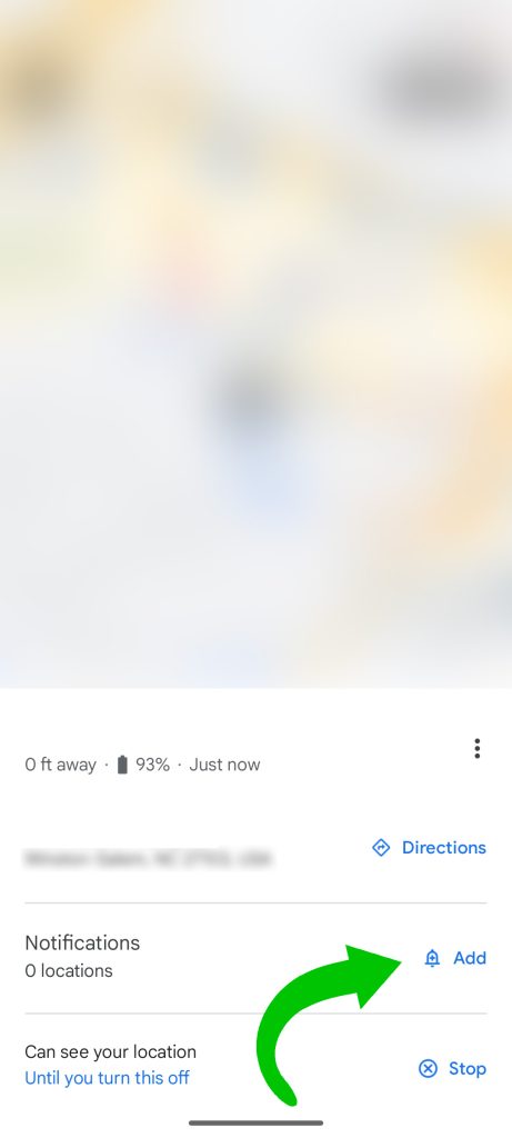 Google Maps arrival alerts