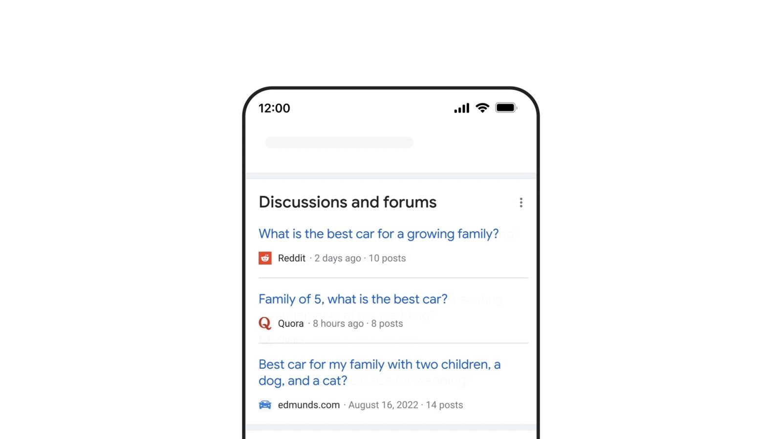 Google Search Discussions forums