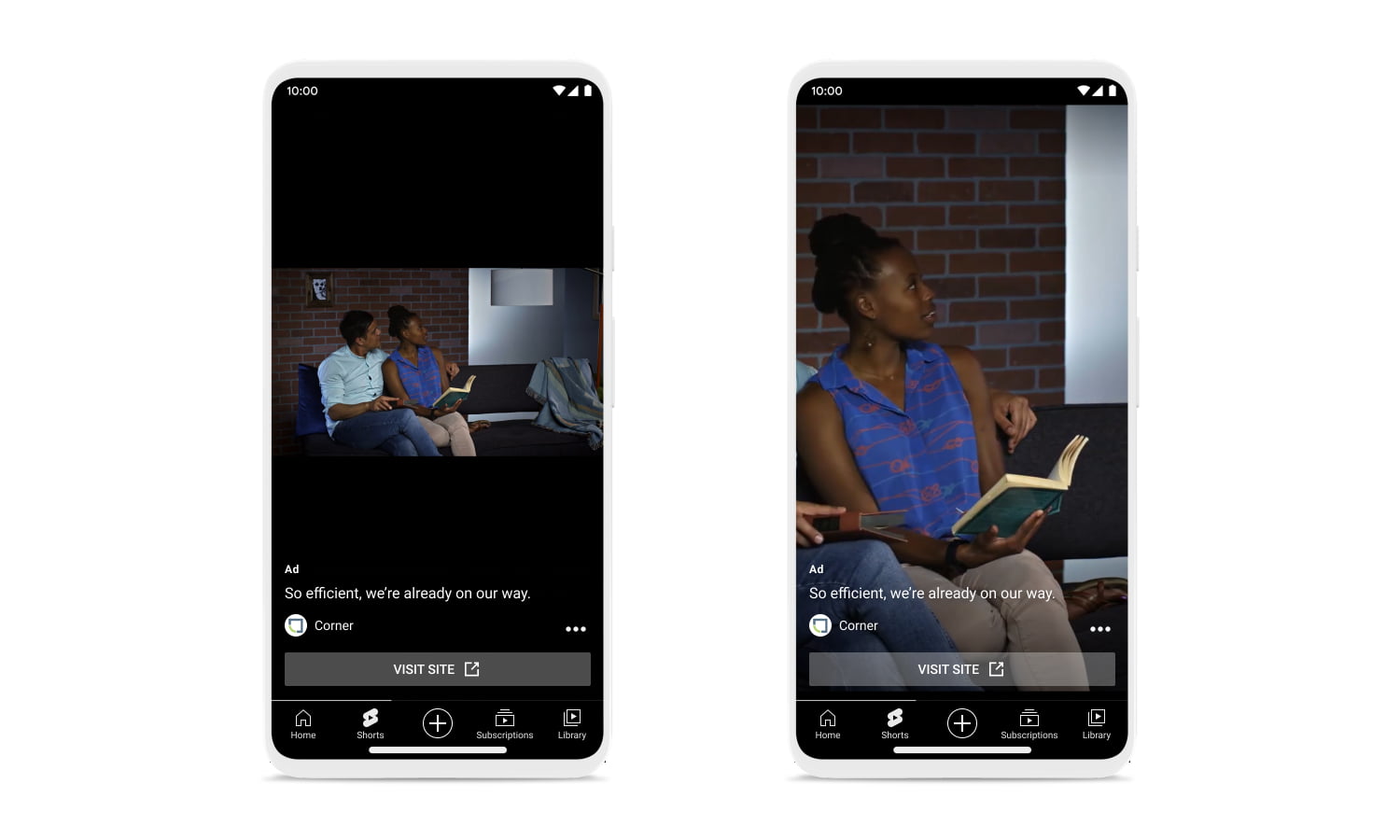 YouTube vertical ads